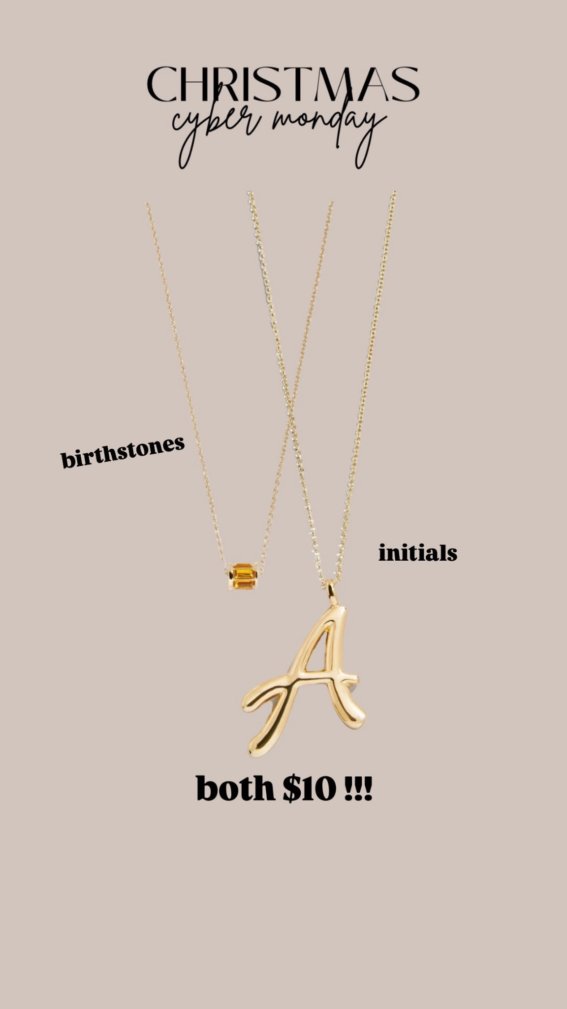 Initial and birthstone necklaces on sale for cyber Monday for $10. Perfect for secret Santa or stocking stuffers 

#LTKGiftGuide #LTKHoliday #LTKCyberWeek