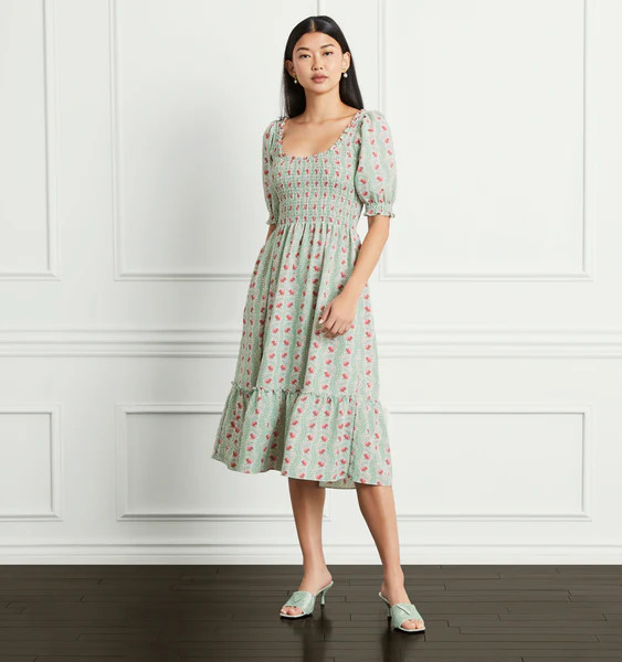 The Louisa Nap Dress - Trailing Vine Multi Crepe | Hill House Home