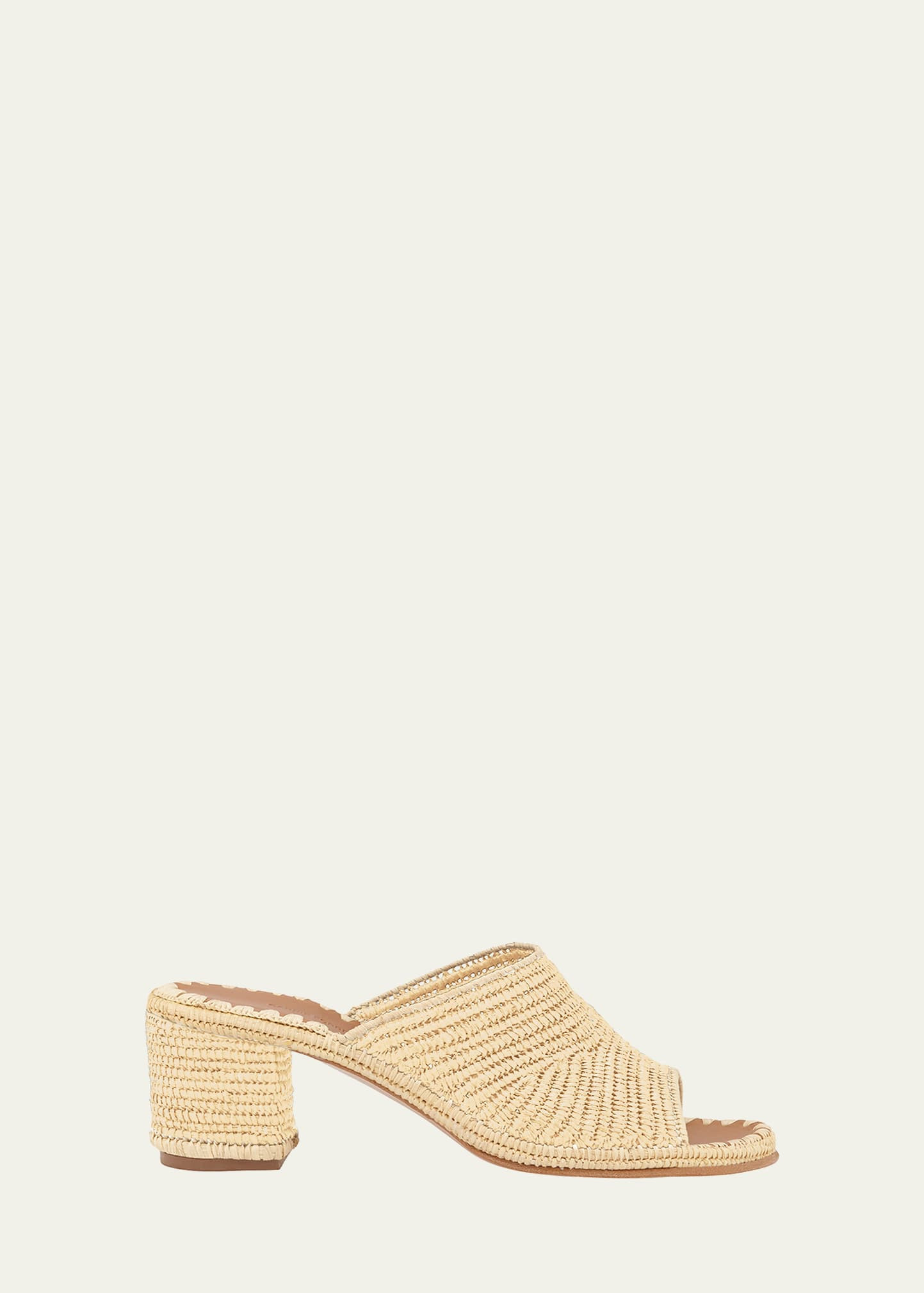 Rama Woven Raffia Slide Sandals | Bergdorf Goodman