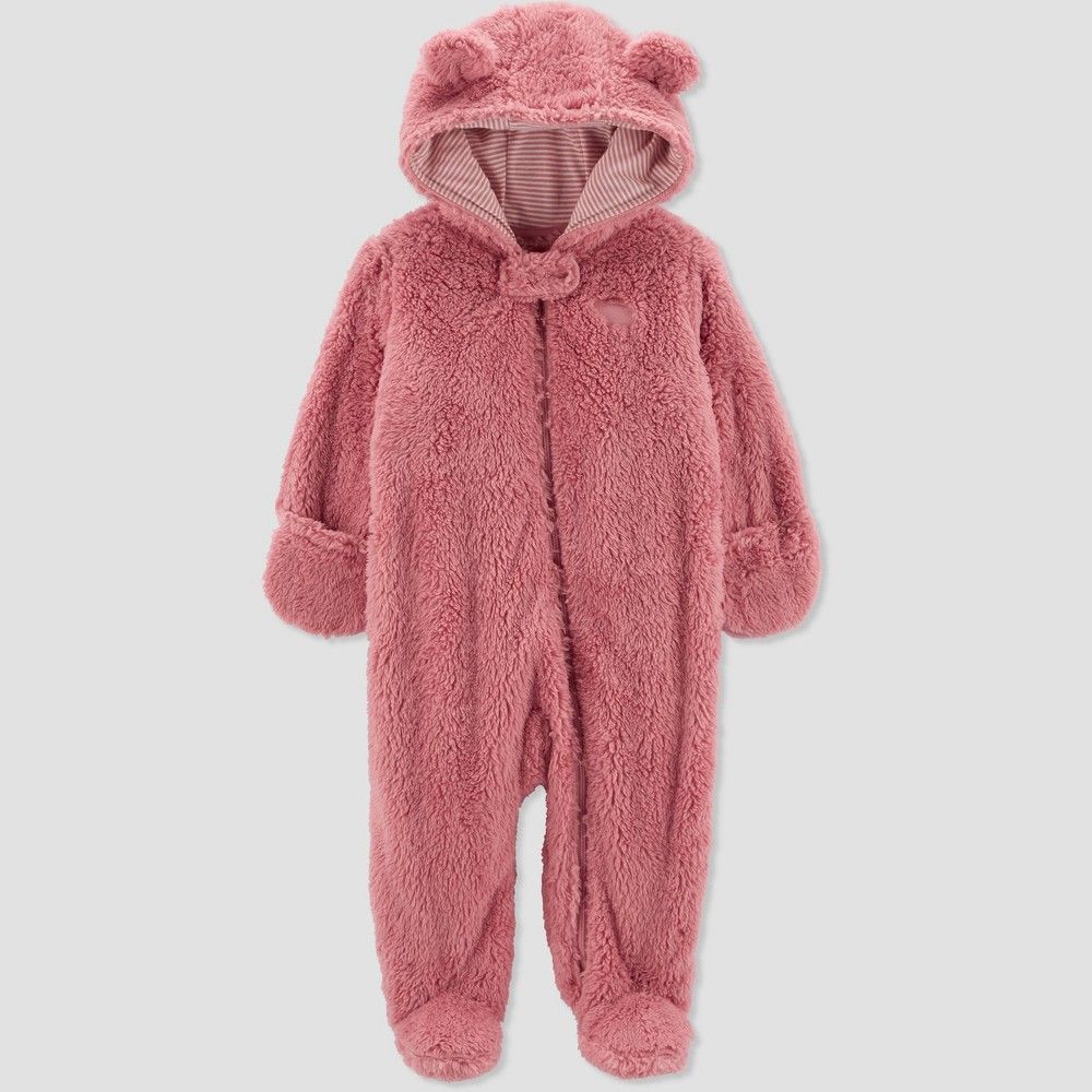 Carter's Just One You Baby Girls' Bear Snowsuit - Pink 3M | Target