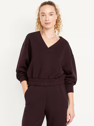 Bounce Fleece V-Neck Sweatshirt | Old Navy (US)