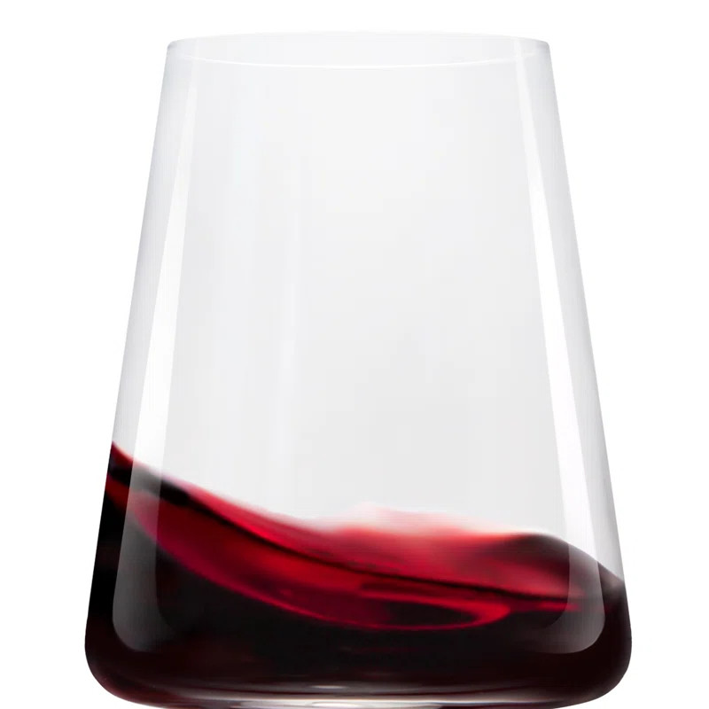 Power 18 oz. Crystal Stemless Wine Glass (Set of 4) | Wayfair North America