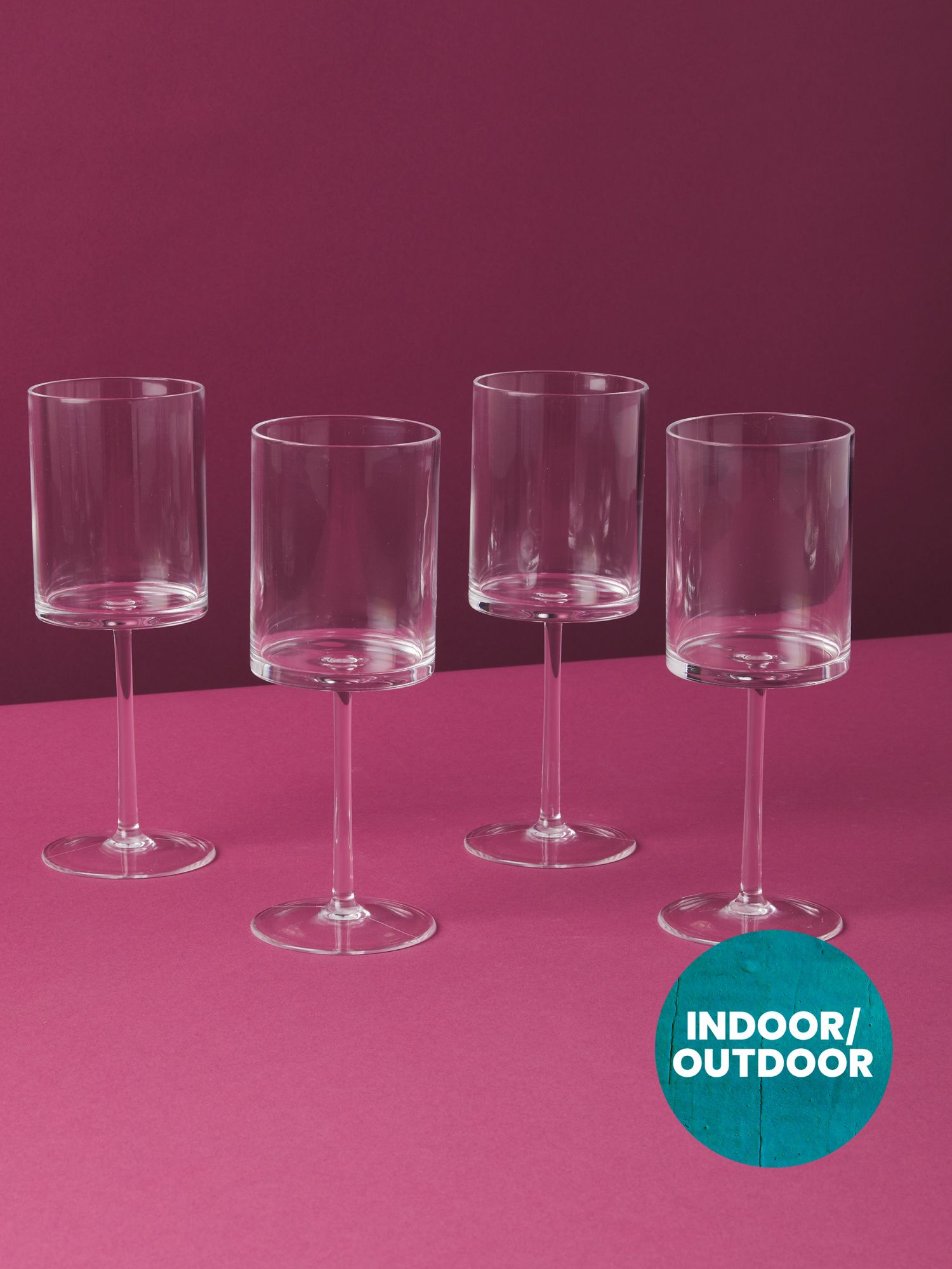 4pk 9.5oz Indoor Outdoor Acrylic Wine Glasses | Outdoor Dining | HomeGoods | HomeGoods