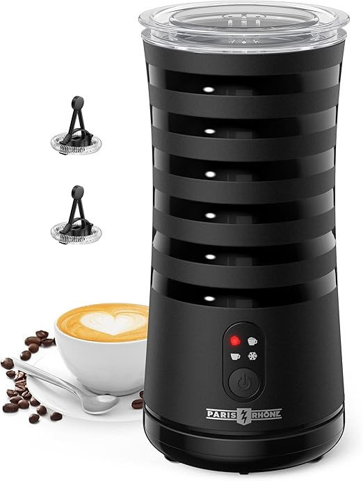 Paris Rhône 4-in-1 Milk Frother and Steamer, Non-Slip Stylish Design, Hot & Cold Milk Steamer wi... | Amazon (US)