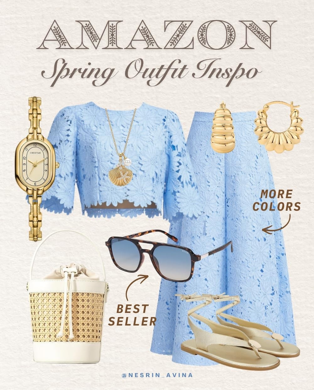 spring outfit inspo 











#goldwatch #sunglasses #bucketbag #amazonfashion #babyblueoutfit
#springoutfit #skirtmatchingset #babyblue #babyshower #boymom #easterdress #eastermaxiskirt
