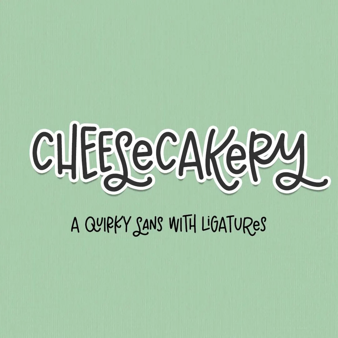 Cheesecakery Sans Font - Fun Font, Crafting Fonts, Goodnotes Font, Glowforge Font, Procreate Font... | Etsy (US)