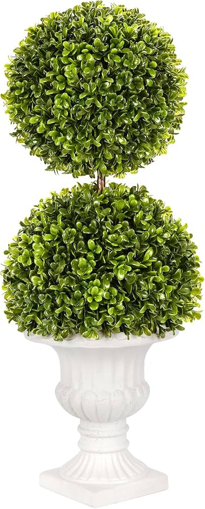 Artificial Boxwood Topiary Ball in Urn Container, 20" Topiary Centerpiece for Home Décor, Mini F... | Amazon (US)