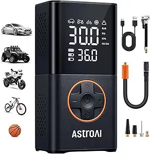 AstroAI L7 Tire Inflator Portable Air Compressor,150 PSI Cordless Mini Air Bike Auto Shut-Off Pum... | Amazon (US)