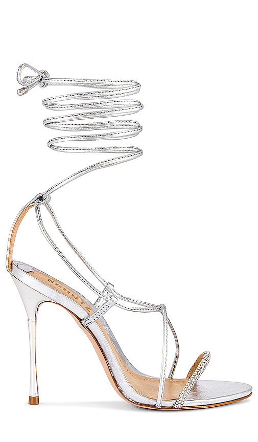 Adeline Crystal Sandal in Silver | Revolve Clothing (Global)