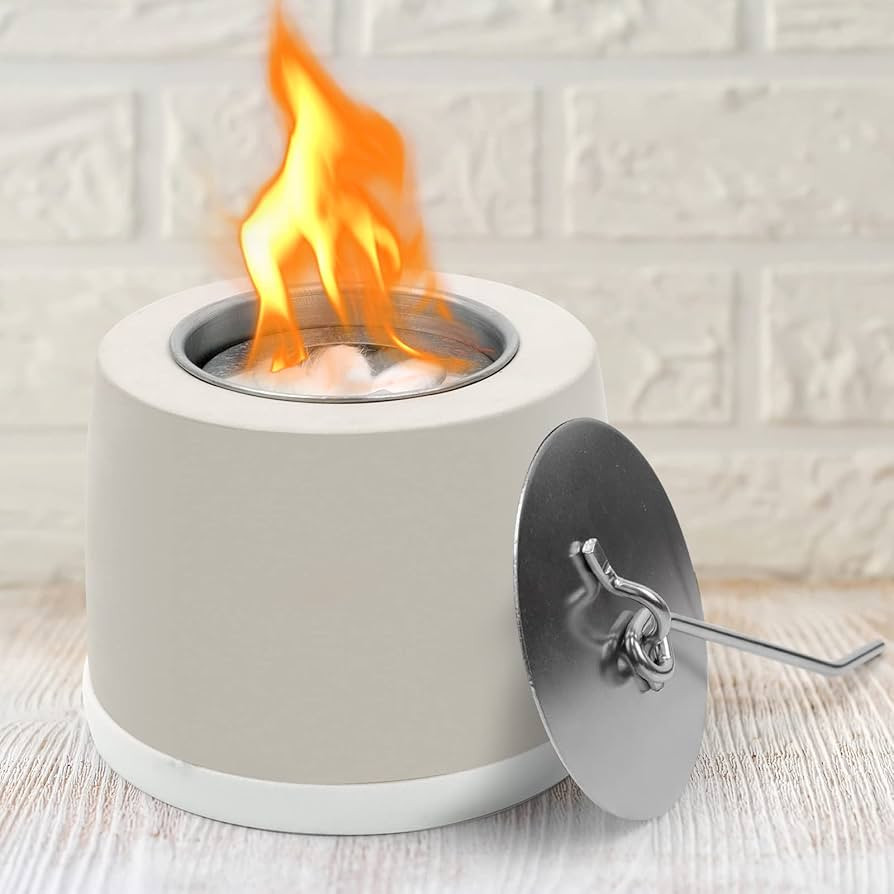 Priselebrate Tabletop Fire Pit Bowl, Table Top Portable Fireplace Indoor Outdoor Decor Long Time ... | Amazon (US)