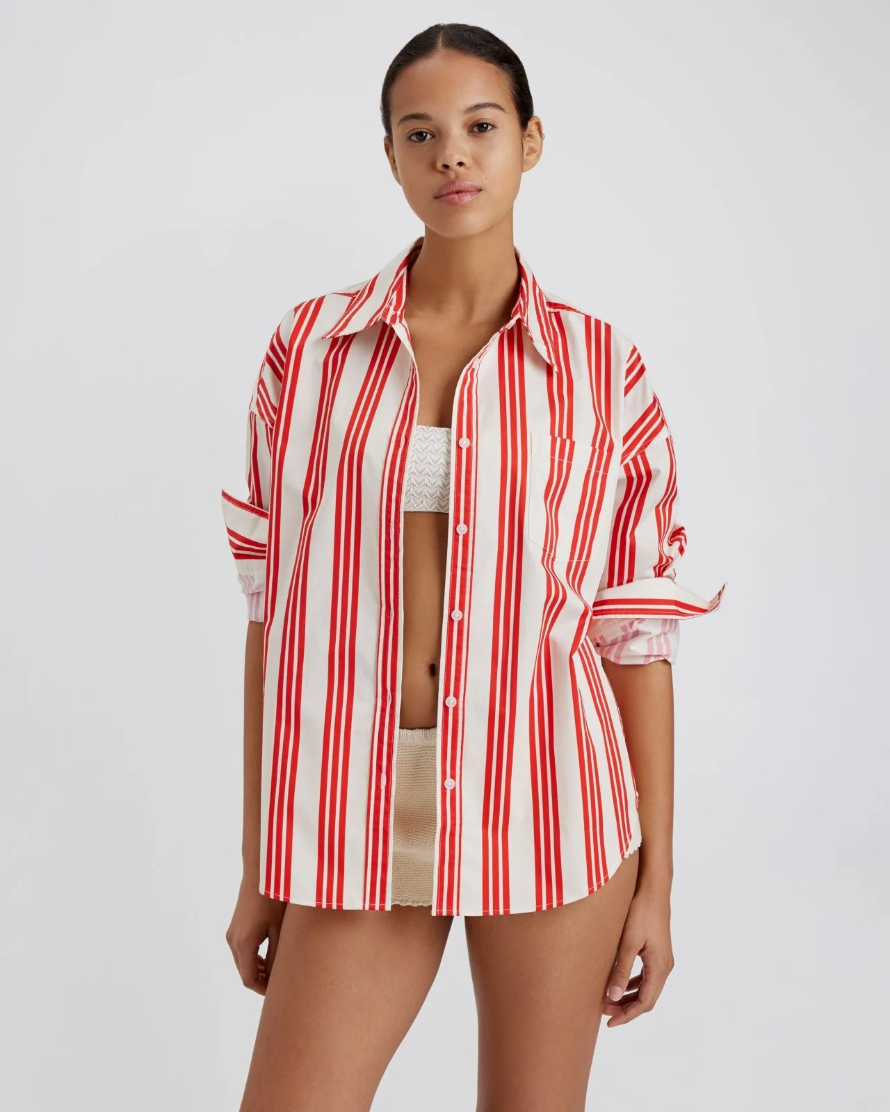 The Dylan Shirt in Lipstick Red Stripe | Solid & Striped