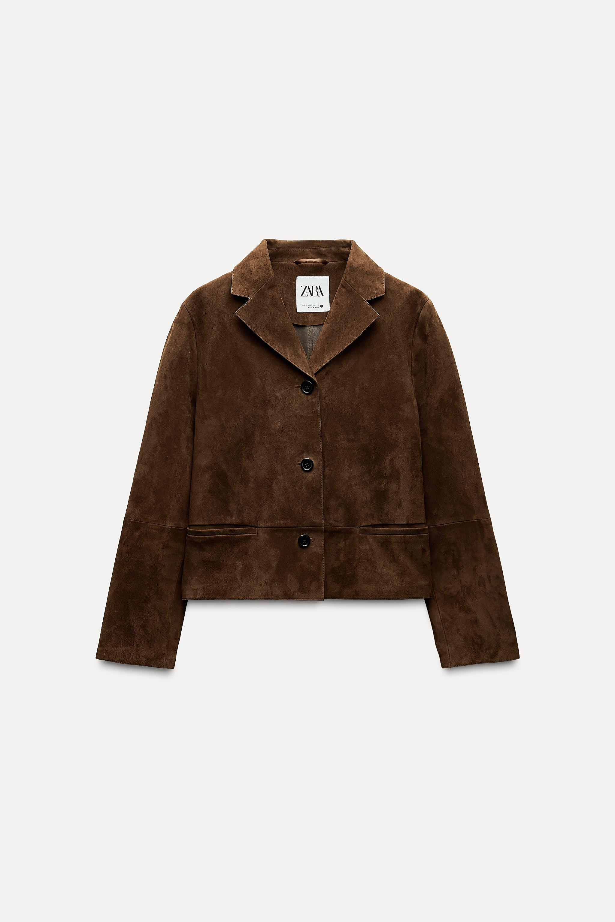 SUEDE LEATHER BLAZER ZW COLLECTION | Zara US