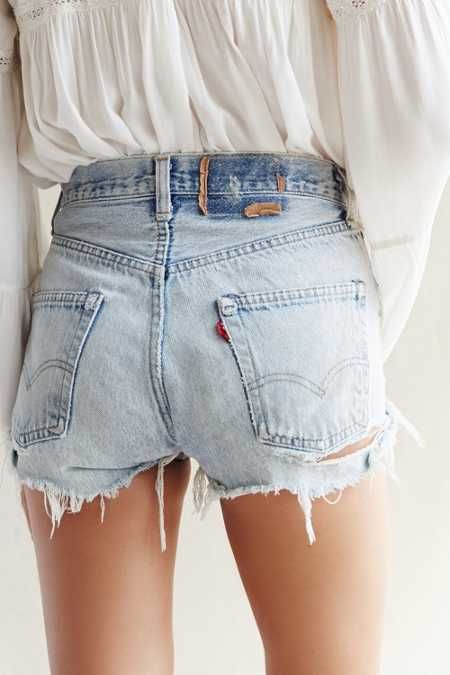 Urban Renewal Remade Roll Hem Destroyed&nbsp;Short | Urban Outfitters US