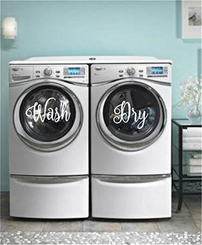 Wash Dry Decal for Laundry Room Home Decor Washer Decal Dryer Decal Stickers Laundry Decal | Amazon (US)