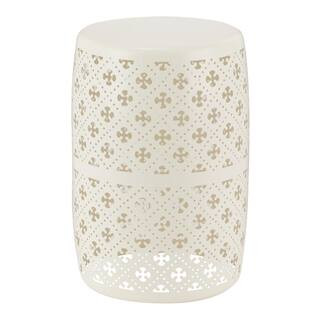 Hampton Bay Chalk Metal Outdoor Patio Garden Stool HD20064 - The Home Depot | The Home Depot