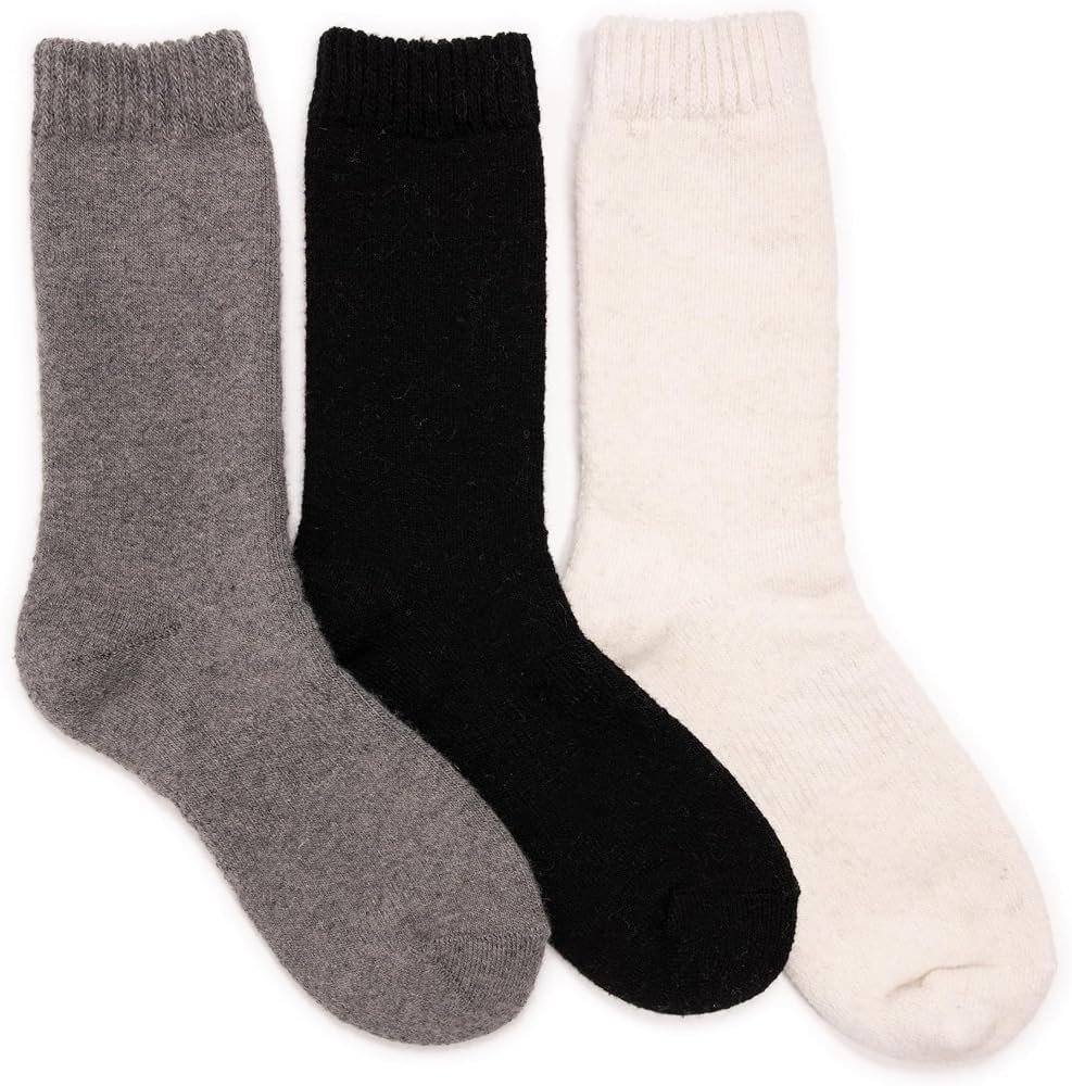 MUK LUKS Women's Wool Boot Sock 3 Pair Pack | Amazon (US)