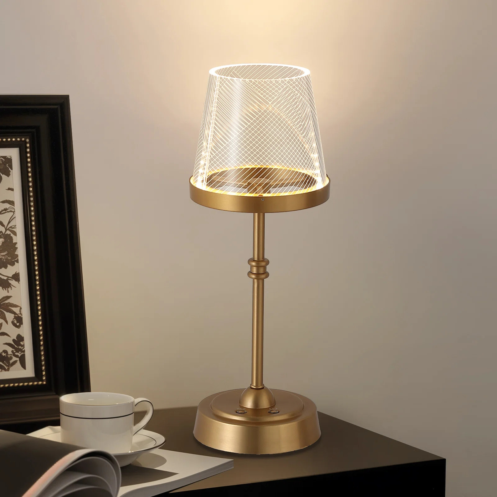 Adjustable Cordless Led Tabel Lamp With Dimmable Light & Rgb Colors | Wayfair North America