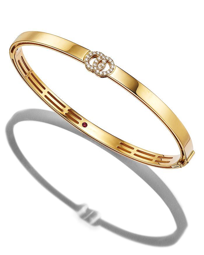 18K Yellow Gold Double O Diamond Hinged Bracelet - 150th Anniversary Exclusive | Bloomingdale's (US)