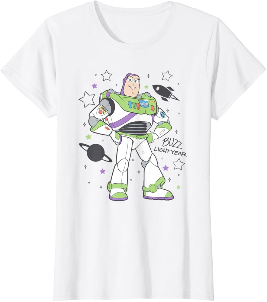 Disney Pixar Toy Story Buzz Lightyear's Signature Portrait T-Shirt | Amazon (US)