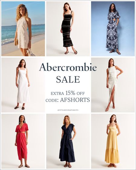 Abercrombie dresses on sale and take an extra 15% off with code AFSHORTS 

vacation dress, summer dress, bridal dress 

#LTKStyleTip #LTKFindsUnder100 #LTKSaleAlert