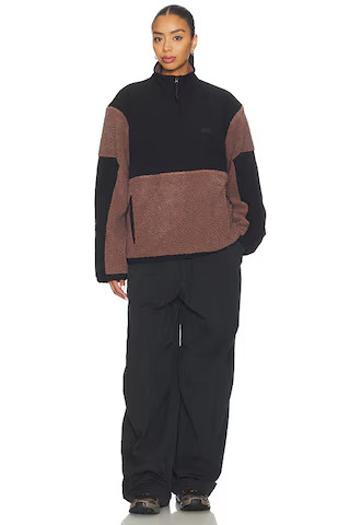 Teddy Half Zip Up Pullover in Umber Contrast | Revolve Clothing (Global)