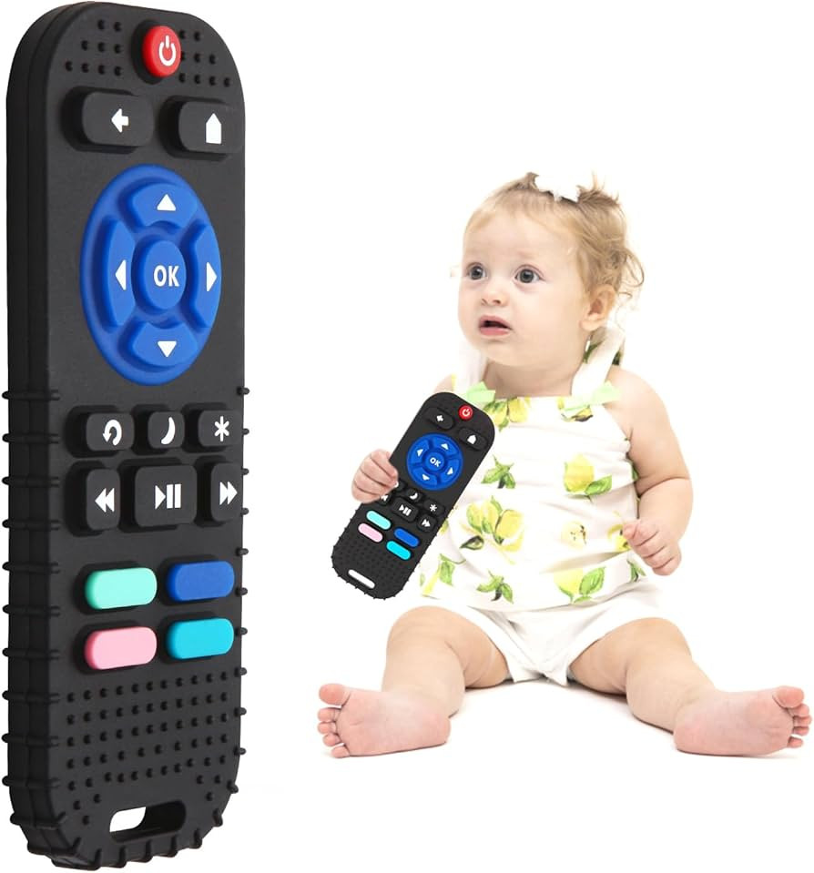 Hooku Silicone Teething Toys for Babies 0-6 Months, Teethers for Babies 6-12 Months, Remote Teeth... | Amazon (US)