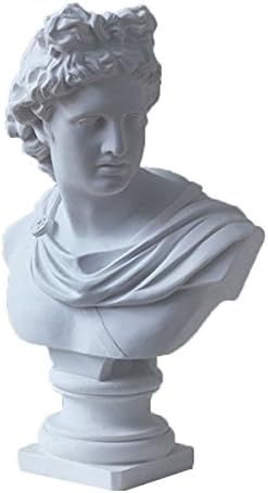 LKXHarleya 11.8 Inch Classic Greek God of Sun and Poetry Apollo Head Bust Statue Roman Sculpture ... | Amazon (US)