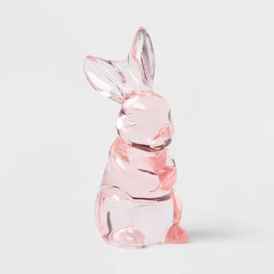 Acrylic Bunny Animal Easter Figurine Pink - Spritz™ | Target