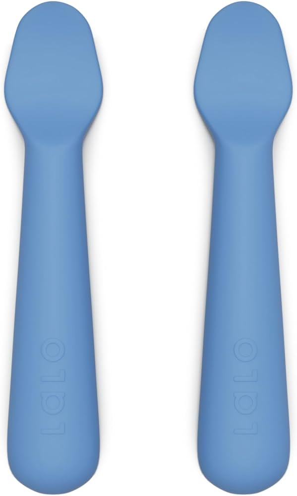 Lalo Little Spoon Set - 2 Piece Baby Spoons Set for Infants & Babies - Made From Food Grade Silic... | Amazon (US)