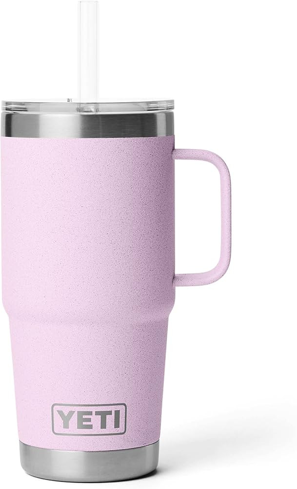 YETI Rambler 25 oz Straw Mug, Vacuum Insulated, Stainless Steel, Cherry Blossom | Amazon (CA)