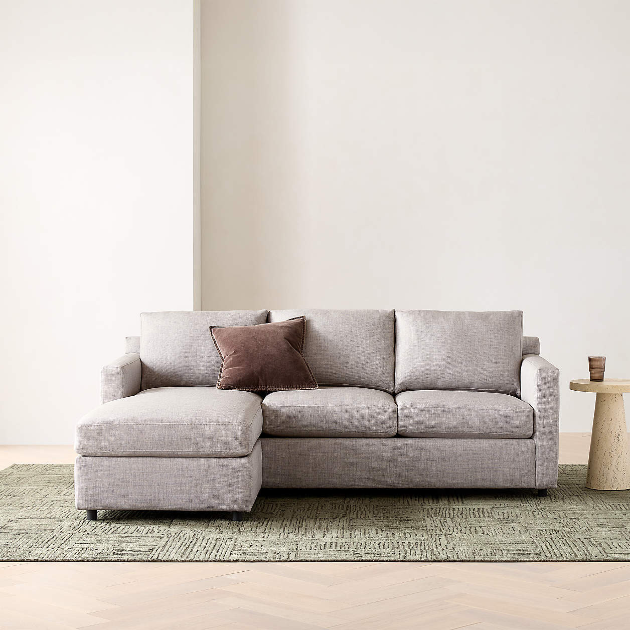 Barrett II 91" Reversible Storage Chaise Lounge Queen Sleeper Sectional Sofa + Reviews | Crate & ... | Crate & Barrel