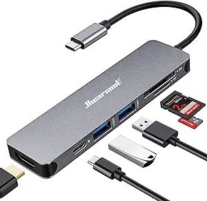 Hiearcool USB C Hub, USB C Multi-Port Adapter for MacBook Pro, 7 in 1 USB C to HDMI Hub Dongle Co... | Amazon (US)