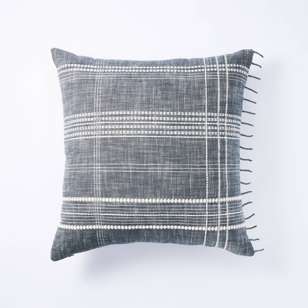 Woven Plaid Throw Pillow Blue - Threshold™ designed w/ Studio McGee | Target