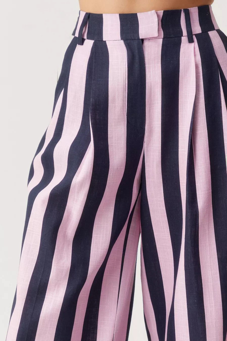 Premium Linen Stripe Wide Leg Pants | Nasty Gal US