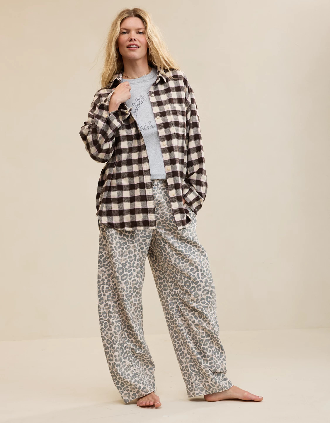 Aerie Anytime Fave Flannel Button Down Shirt | Aerie