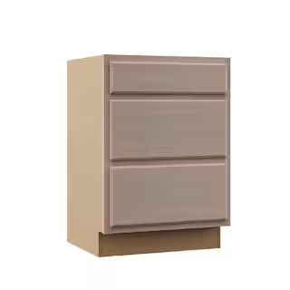Hampton Bay Hampton Unfinished Recessed Panel Stock Assembled Drawer Base Kitchen Cabinet (24 in.... | The Home Depot