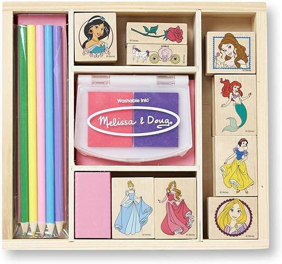 Melissa & Doug Disney Princess Wooden Stamp Set | Amazon (US)