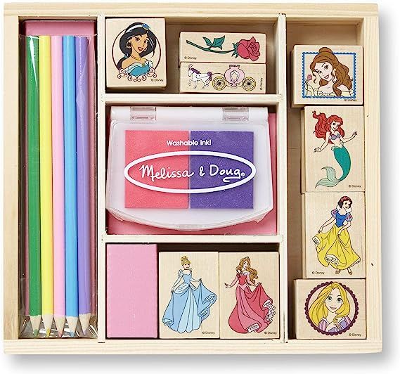 Melissa & Doug Disney Princess Wooden Stamp Set | Amazon (US)