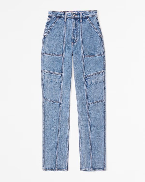 Women's Ultra High Rise 90s Straight Jean | Women's Clearance | Abercrombie.com | Abercrombie & Fitch (US)