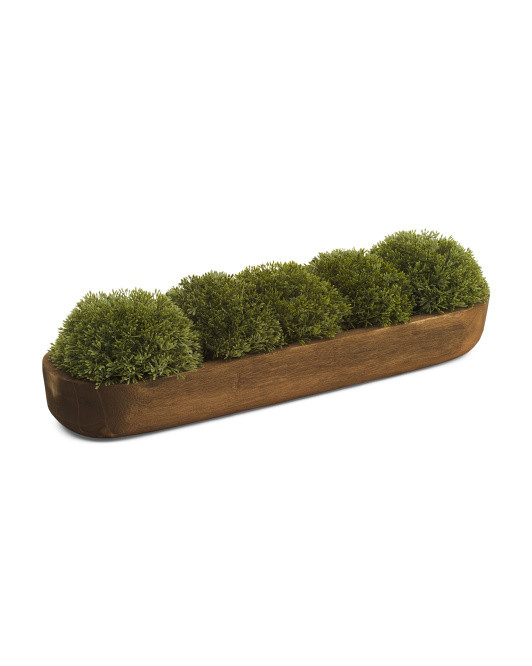 Faux Moss Wooden Ledge Plant Stand | Plants & Planters | Marshalls | Marshalls