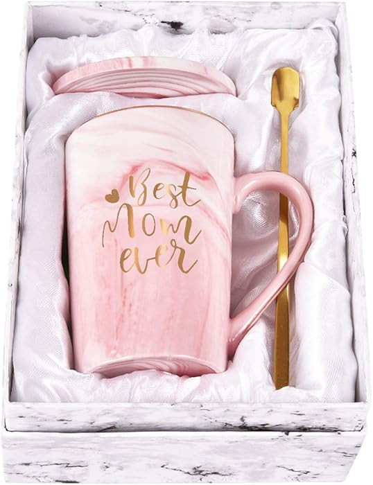 YHRJWN Gifts for Mom, Best Mom Ever Coffee Mug, Mom Christmas Gifts from Daughter Son, Moms Gift ... | Amazon (US)