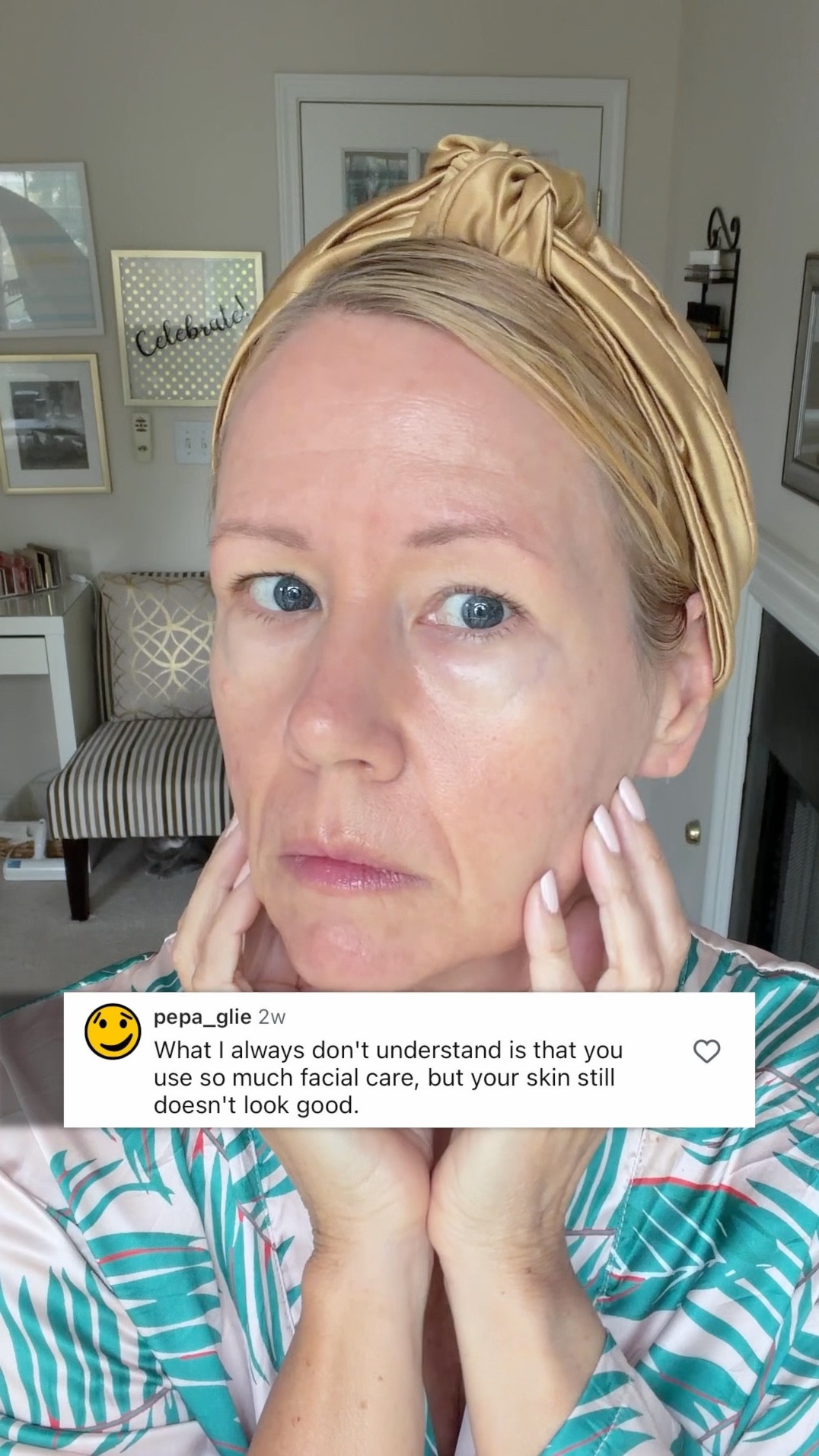 #giftedbyLoreal 🫠She should’ve seen me a couple of weeks ago when I was still fighting with acne! So funny she thinks my skin looks so bad because I am so happy about my current state. So glad I found the culprit for my acne breakouts: turns out I can not have collagen peptides, whey powder or even eat Greek Yoghurt!
Everyone ages different, lifestyle choices and genetics also play a role and I chose to age gracefully without the intervention of Botox, Fillers or other cosmetic procedures! 

Thank you @Lorealparis for the gift! 💝 I am really enjoying these! 

#LTKmorningroutine #LTKOver40 #LTKselfcare