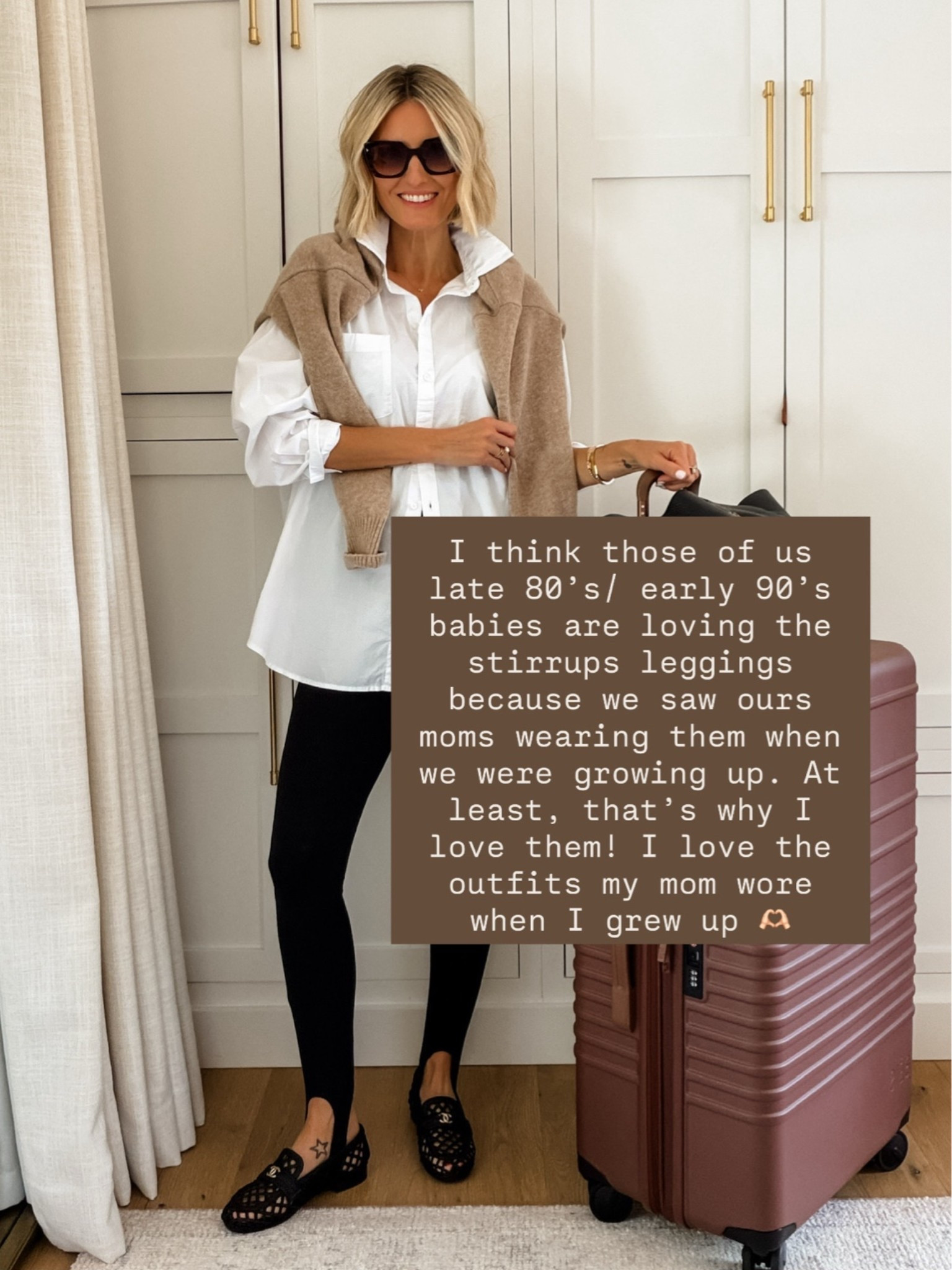 The perfect travel look headed to NYFW 👏🏻 the leggings are bringing me back in the best way! 

Loverly Grey, travel outfit idea, NYFW outfit

#LTKSeasonal #LTKTravel