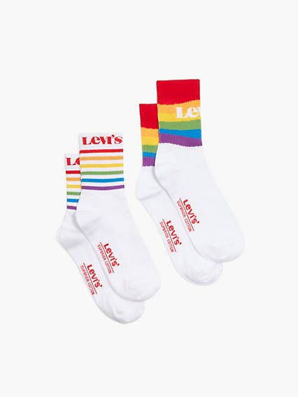 Levi's Pride Short Socks (2 Pack) - Women's S | LEVI'S (US)