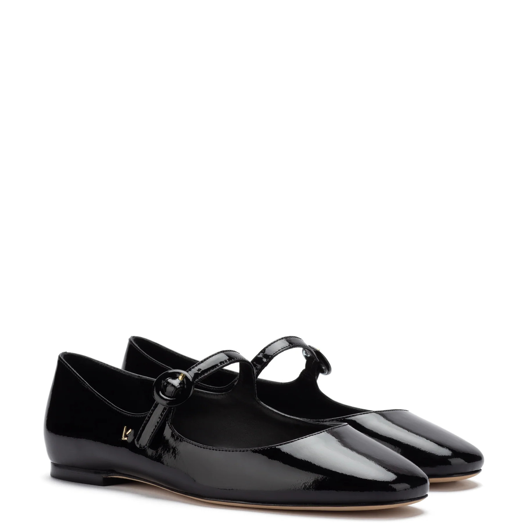 Blair Flat Mule In Black Patent Leather - 9.5 / Black | Larroude
