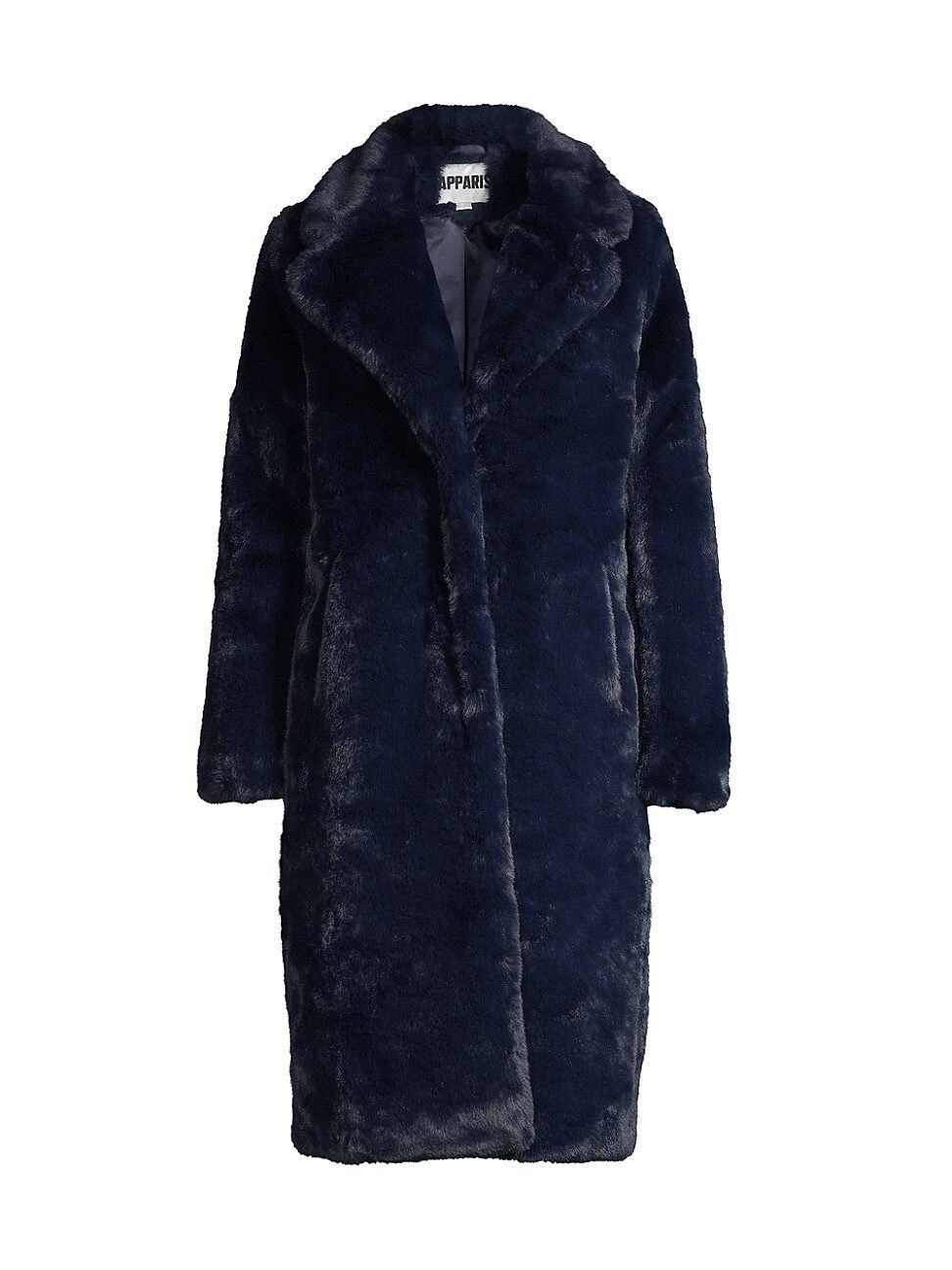 Apparis Women's Siena Longline Faux-Fur Coat - Navy Blue - Size XS | Saks Fifth Avenue