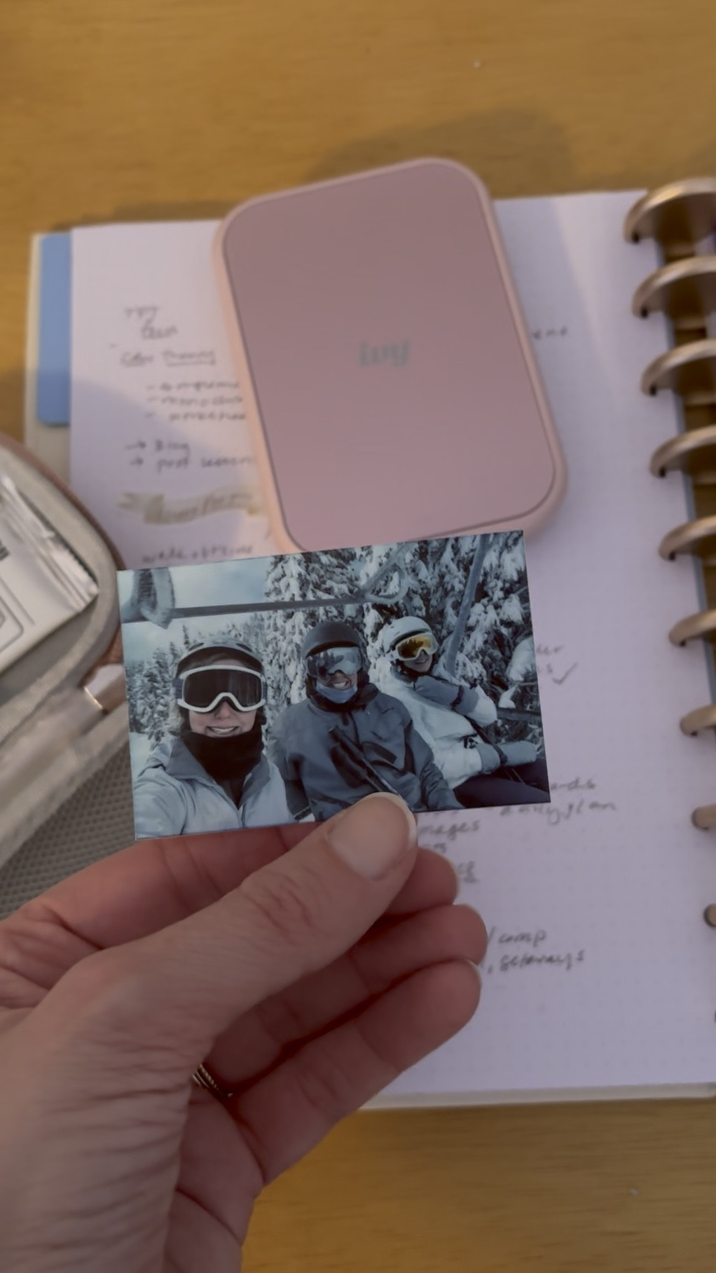 This mini sticker photo printer is my new favorite Art Journal companion. It is portable and prints beautiful little sticker prints 