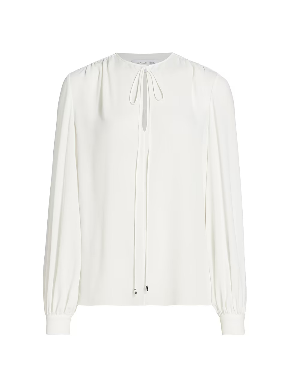 Balloon-Sleeve Silk Blouse | Saks Fifth Avenue