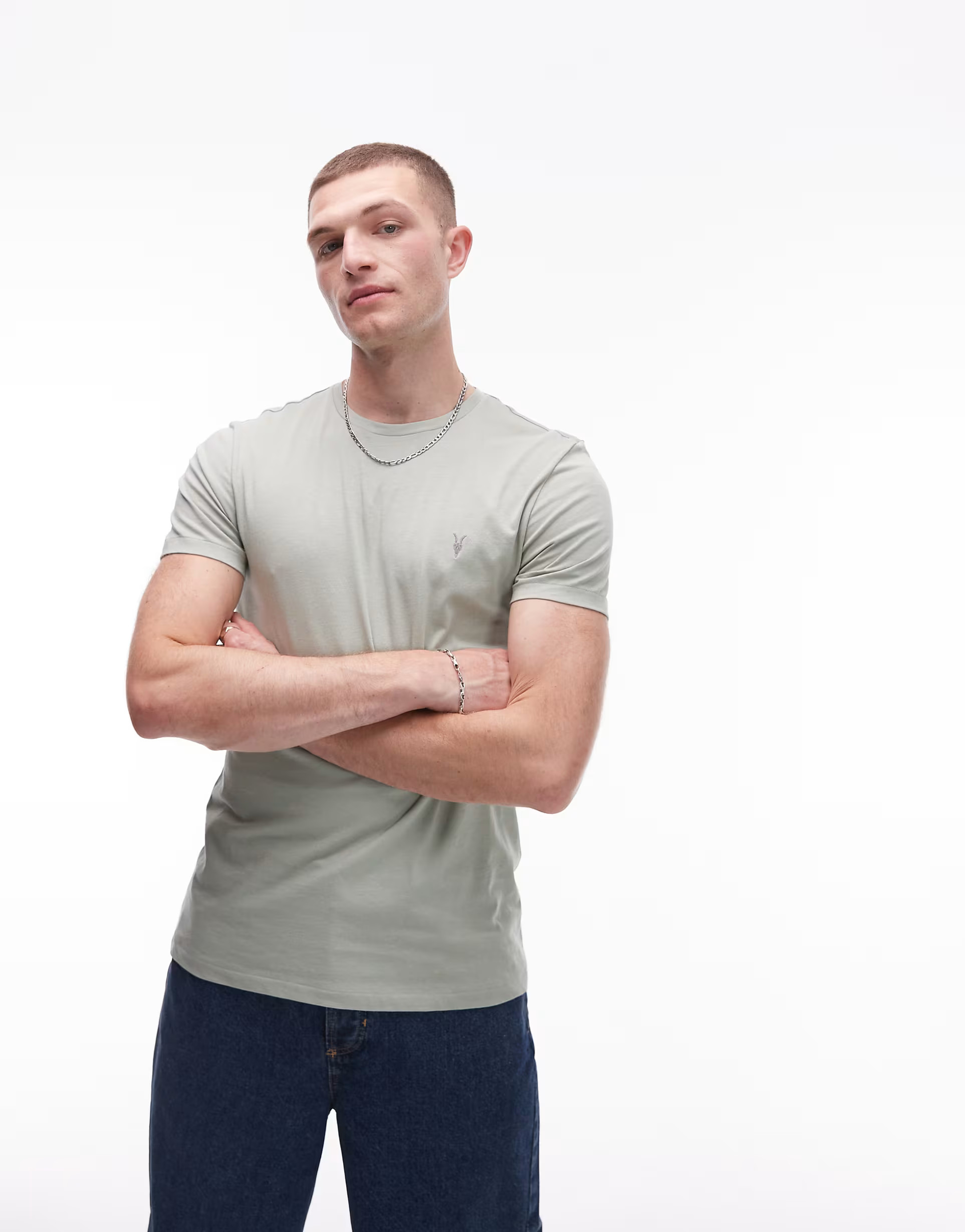 Allsaints tonic t-shirt in mineral green | ASOS (Global)
