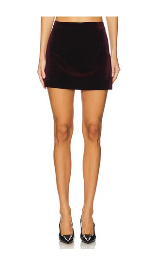 Cindi Skirt in Wine | Revolve Clothing (Global)